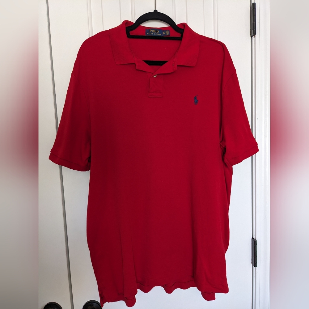 Men's Polo Ralph Lauren Classic Fit Performance Polo Shirt sz XL Red
